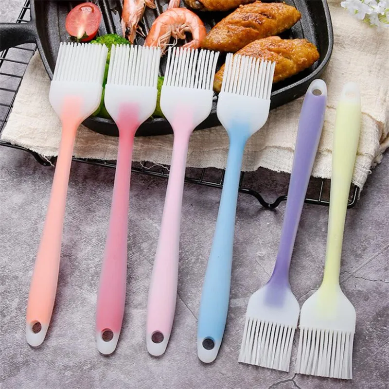 

1PC Silicone Basting Pastry Brush Oil Brushes For Cake Bread Butter Baking Tools Kitchen Safety BBQ Brush Barbeque Grill Tool