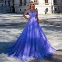 charming glitter tulle evening party dresses see through appliques sweetheart pleat beading ball gown formal prom dress