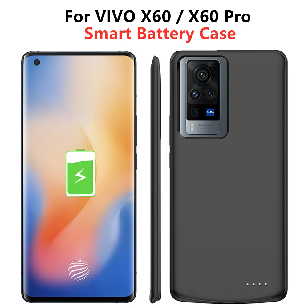 

Battery Charger Cases For VIVO X60 Pro V2046 Battery Cases 6800mAh Backup Battery Power Bank Cover For VIVO X60 V2045 Power Case