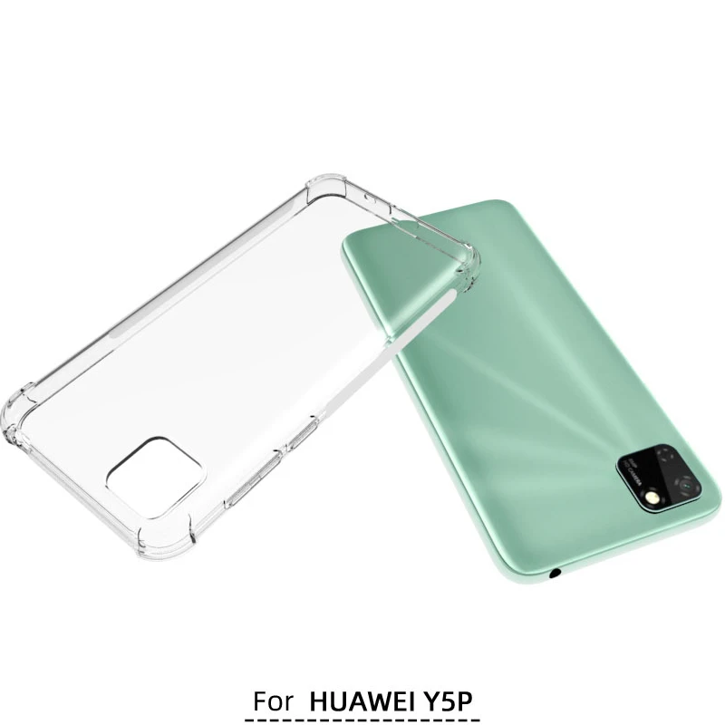 USTIYA Case For huawei Y5P Shockproof Funda Transparent TPU Anti-knock Coque Ultra Slim Clear Soft |