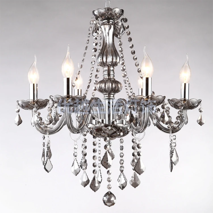 Home decor smoke crystal chandelier lighting dining room led lampara Retro chandeliers Cristal Kitchen Lighting Accessories | Освещение