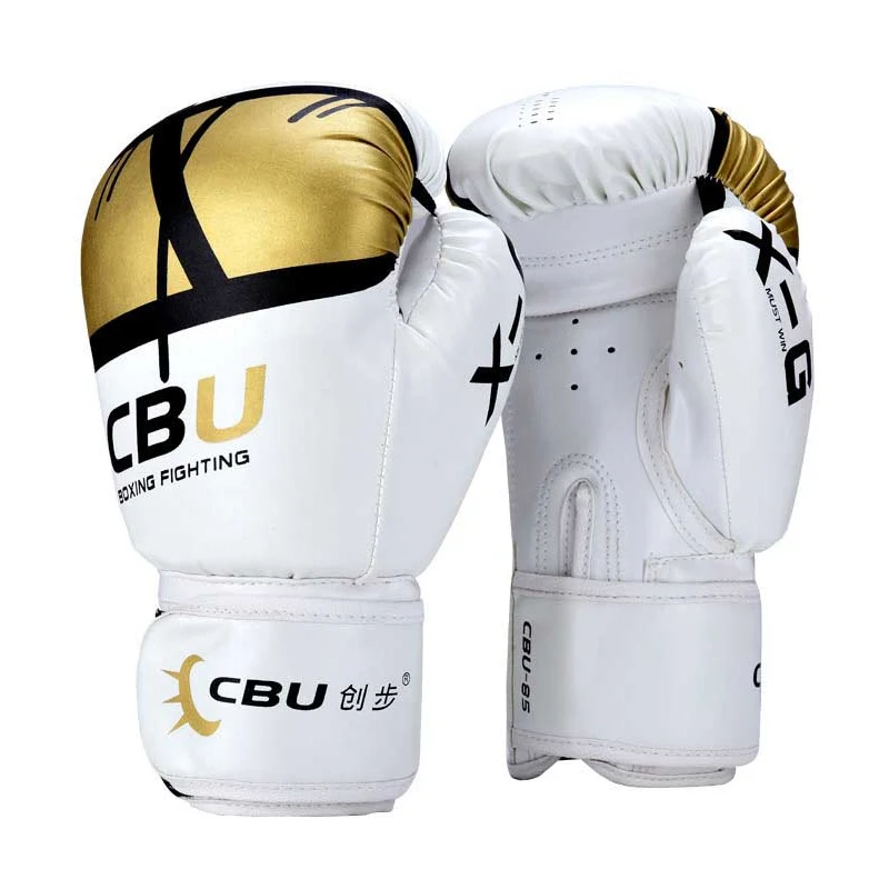 

1 Pair Men Women PU Leather Boxing Gloves Thai Punching Mitts Muay Hand Protector Avoid Finger Wrist Hurts Boxer Accessory