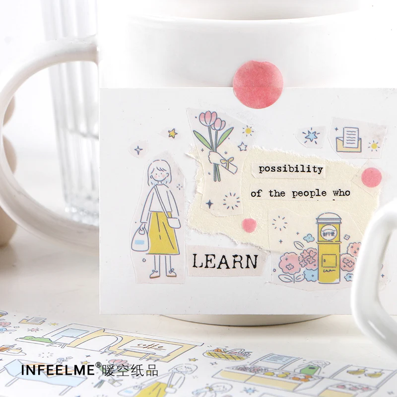 1 лист серия Dream Tour Washi Tape милая девушка канцелярские наклейки Kawaii школьные