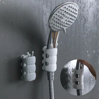 cute shower head holder soft glue handshower bracket 8 suction cup wall fixed base bathroom faucet accessories