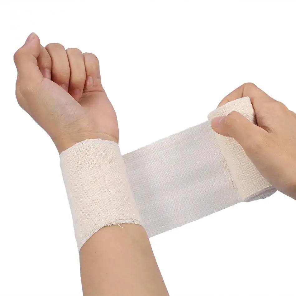 

4 Rolls 7.5cm*4.5m Non-woven Elastic Bandage Medical First Aid Sports Injury Supports Wound Treatment Breathable Bind Wrap Belts