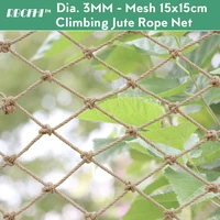 rbcfhi dia 3mm mesh 15x15cm garden jute rope climbing net trellis natural gardening netting support for vining beans plants peas