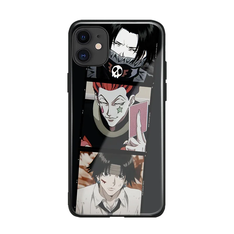 Hisoka Chrollo Feitan hxh аниме стекло силиконовый чехол для телефона iPhone SE 7 8 14 Plus X XR XS 11 Pro 12