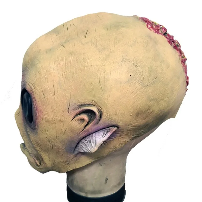 Лидер продаж 1 шт. латексная маска инопланетянина дышащая на все лицо для