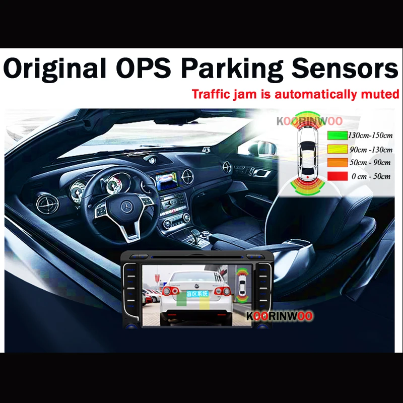 Koorinwoo Sucker Screen 8 System Car Parking Sensor Dynamic Trajectory Line Color Camera HD Dash Cam With Video Rca |