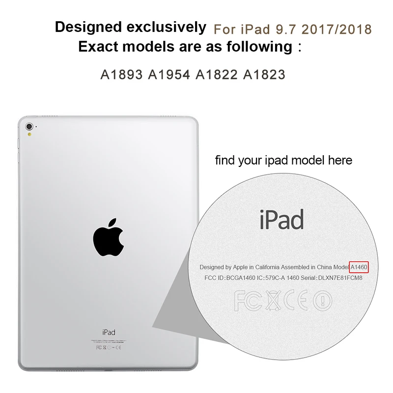 Note Model WOW чехол-карандаш для iPad 9,7 чехол прозрачный мягкий край задняя крышка для iPad 9,7 5th 6th Gen клавиатура Apple - Цвет: Note Model