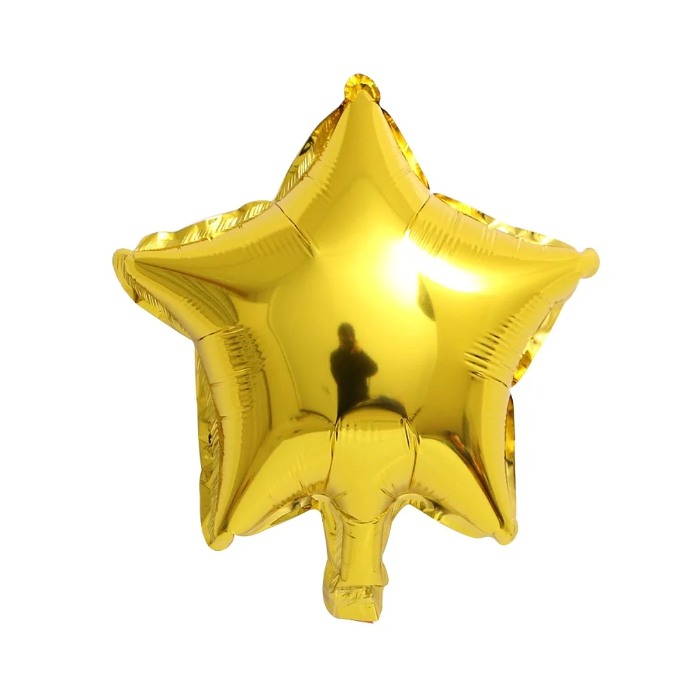10 шт./лот дюймов одноцветные воздушные шары из алюминиевой фольги в форме звезды