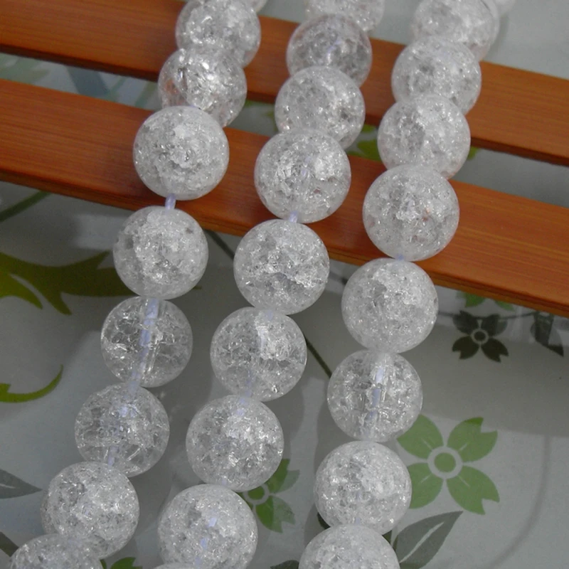 Белый треснувший кристалл натуральный камень Ювелирная фурнитура браслет