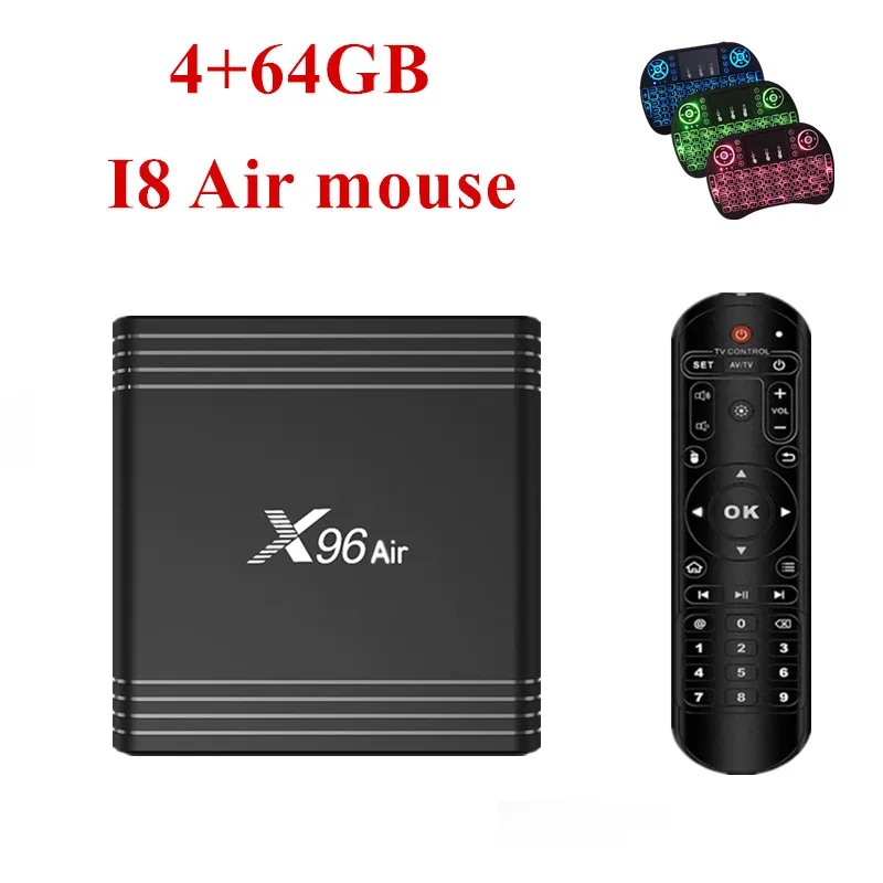 x96 air 4 64GB I8 X96 Air tv BOX Android 9,0 Amlogic S905X3 телеприставка 4 Гб 64 ГБ 32 ГБ wifi 4K 8K 24 кадров в секунду Netflix X96Air 2 Гб 16 Гб телеприставка мини-приставка - Цвет: x96 air 4 64GB I8