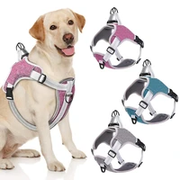 pet vest dog harness and leash set reflective breathable mesh walking harnesses anti pull for small medium large dog supplies