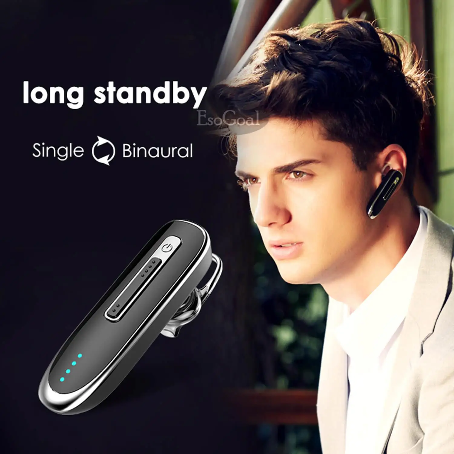 

K2 Bluetooth Headset CSR Chip Handsfree Earphone Earset Stereo Wireless Neckband Earphones Long Stand-by Gaming Musical Earhook