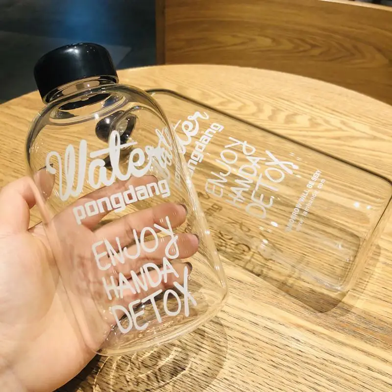 Стеклянная бутылка для воды стеклянная чашка фруктов цветов чая мужская и