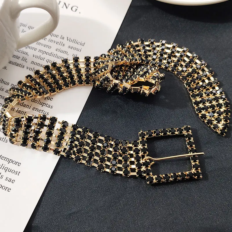 Цепочка-чокер Стразы Женская роскошное ожерелье с открытой регулируемой