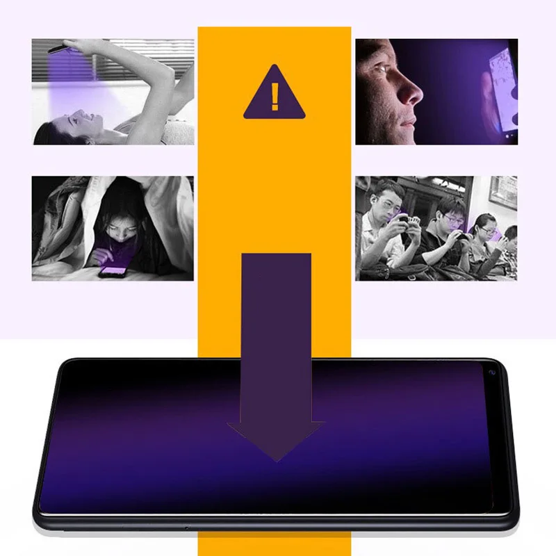UVR 100 шт. для Xiaomi Redmi Note 9 Pro Max 9S 8 7 Полное покрытие с защитой от синего света