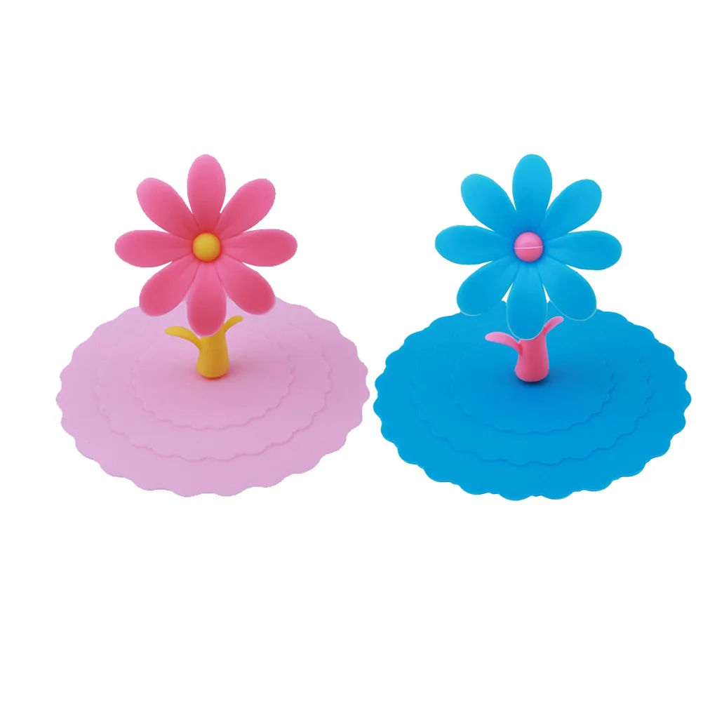 2 шт. милые крышки для кружек в форме солнечного цветка герметичные силиконовые