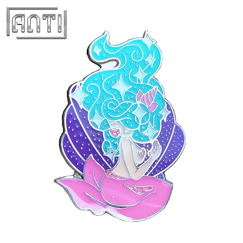 Originality Different Styles refinement cute Light Blue colour zinc alloy hard enamel Lapel Pin | Дом и сад