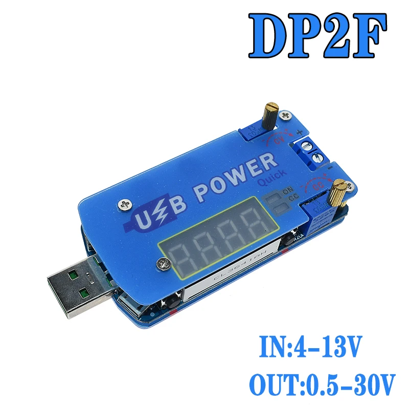DP2F DP2F DC Регулируемый usb лабораторный блок питания DC 0,5-30 в 15 Вт регулятор напряжения QC2.0 QC3.0 AFC FCP триггер быстрой зарядки - Цвет: DP2F