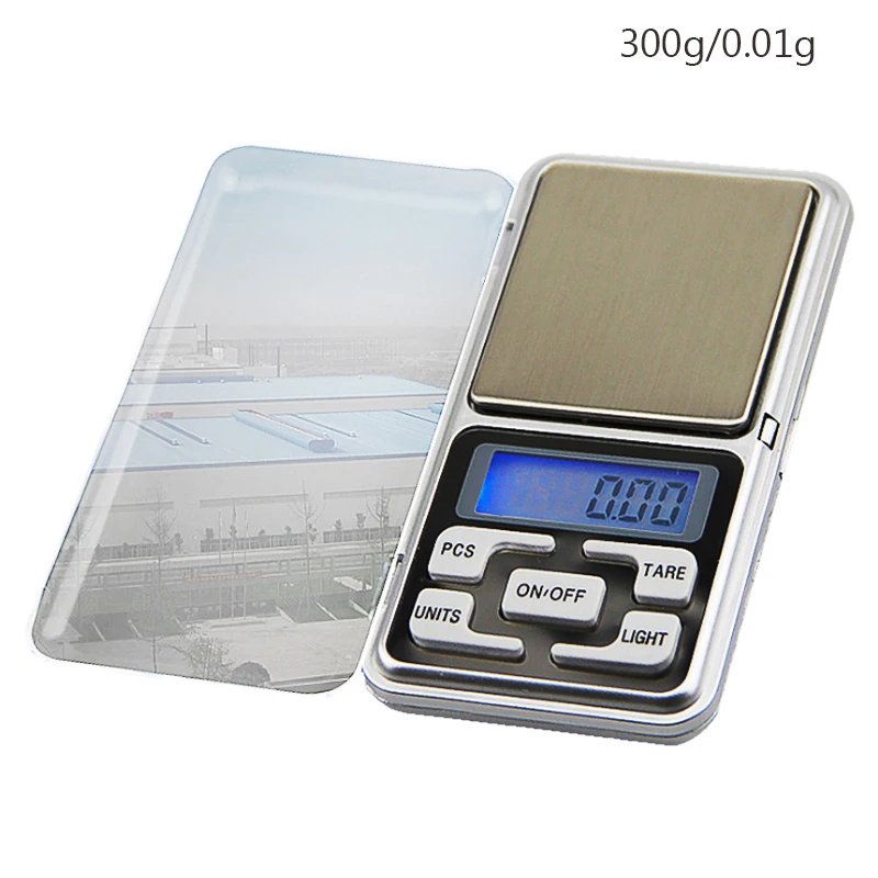 D Мини цифровые карманные весы со шкалой 100/200/300g 0,1/0,01g ЖК-дисплей с подсветкой электрический карманный кухонный грамм Вес Баланс - Цвет: D