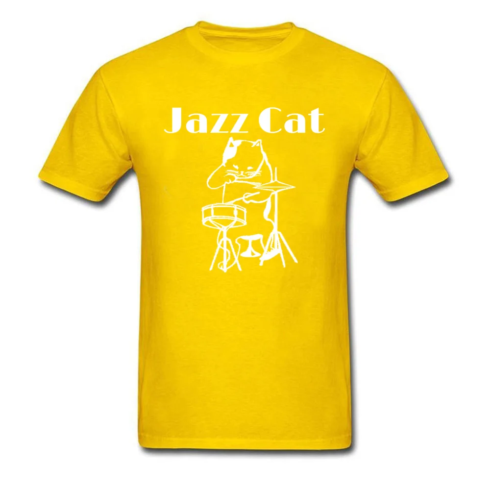 Jazz Cat Rock Heavy Metal Tshirt Big Size 3XL Loose Men's Summer Cotton Tee Shirt Custom Gift Interesting T Shirts For Student |