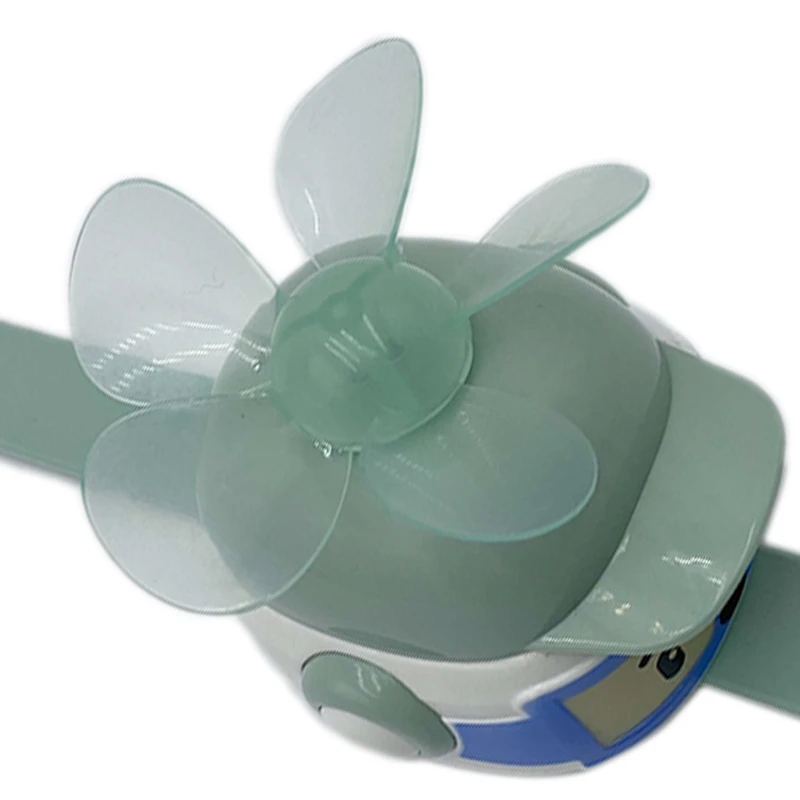 

USB Fan Watches Creative Charging Fans Portable Children Fan Practical Durable Mini Fans Student Gift Blue