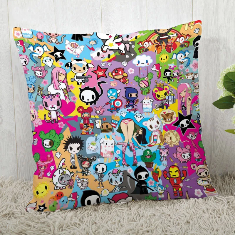 Высокое качество пользовательский аниме Tokidoki квадратная Подушка Чехол На Молнии