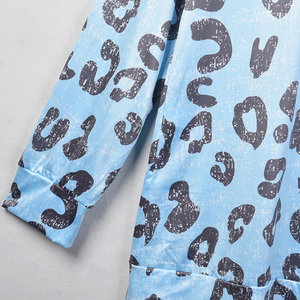 Тонкий Леопардовый принт женские Симпатичные Свитера осенние уличные