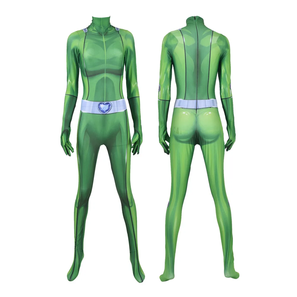 Totally Spies Woman Cosplay Costume Superhero Zentai Bodysuit Suit Jumpsuits Hot Sale Halloween for woman | Тематическая одежда и