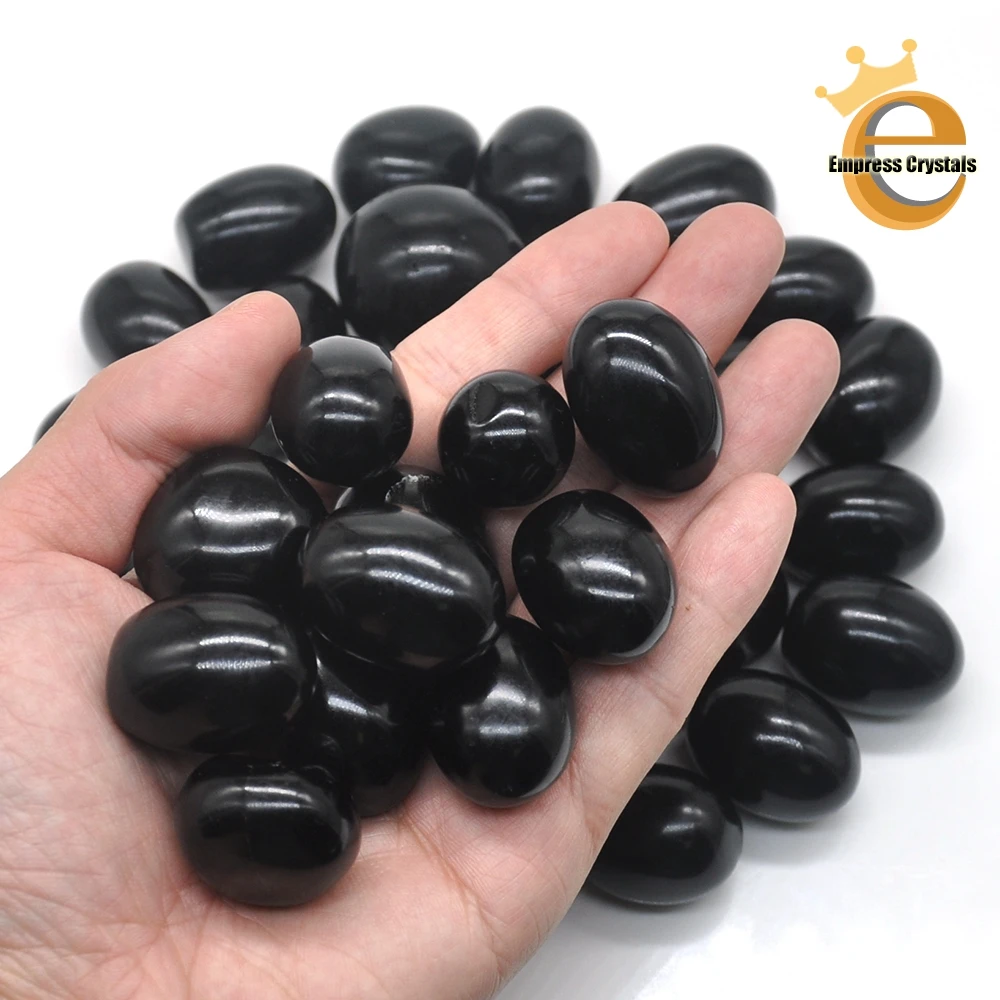 

Natural Round Black Obsidian Crystal Tumbled Bulk Healing Mineral Specime Gemstones Gem Raw Aquarium Decoration Gift