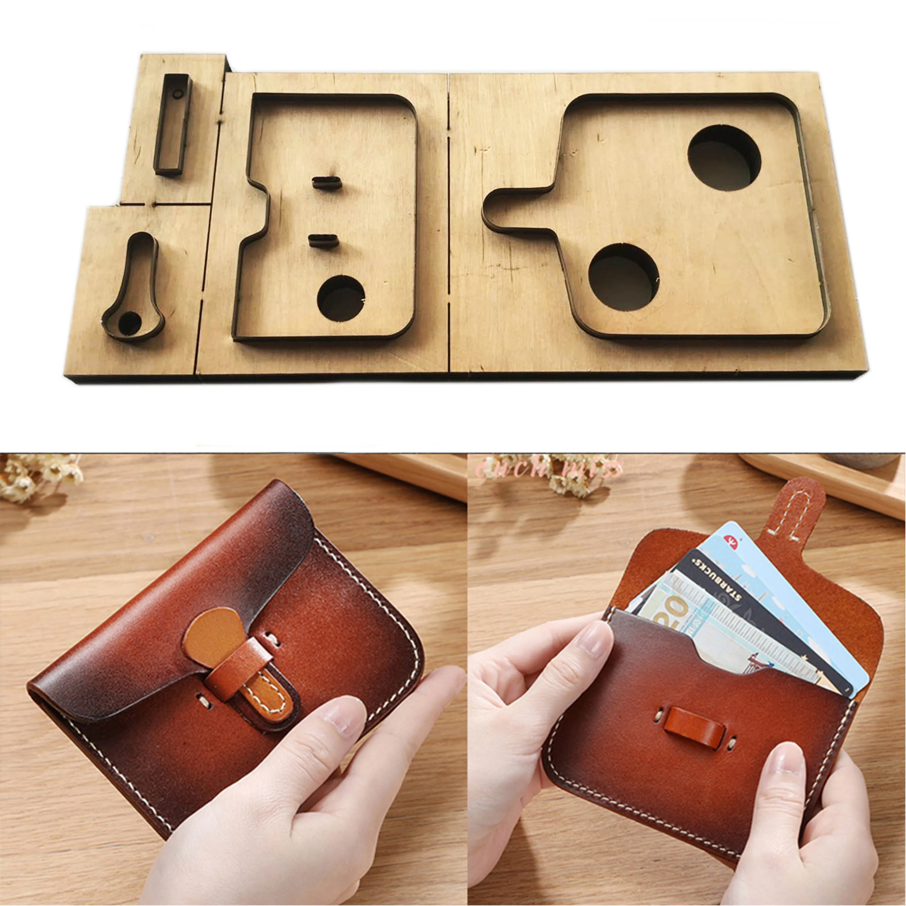 4 шт./компл. форма для японских стальных лезвий DIY кожаный держатель карт сумка