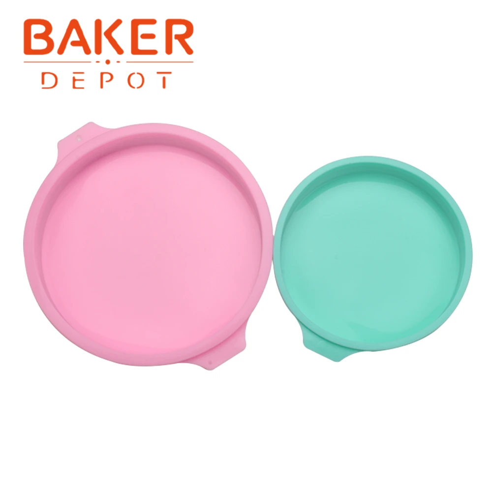 BAKER DEPOT, силиконовая форма для торта, выпечки, КРУГЛЫЙ пудинг, хлеб, радужная форма для торта, форма для пиццы, украшение торта, сделай сам, на день рождения