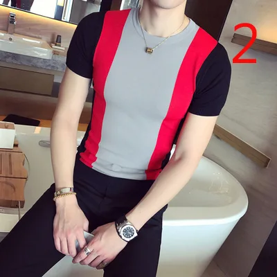 

Short-sleeved t-shirt bottoming shirt handsome trendy men's round neck thin coat early spring new