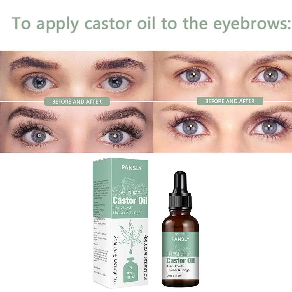 

30ml PANSLY Pure Castor Oil Nourish Hair Essential Prevent Natural Aging Oil Calm Eyelash Liquid Organic Skin Enhancer J7L7