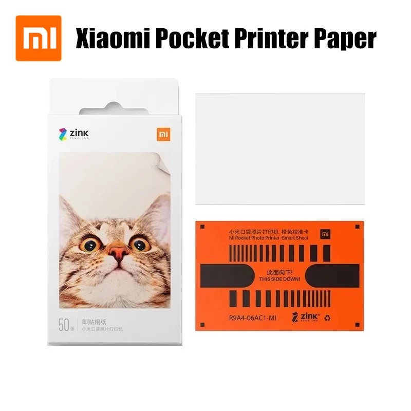 Оригинальный Карманный принтер Xiaomi ZINK самоклеящиеся листы для печати фотографий