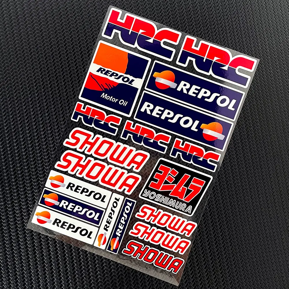Набор светоотражающих наклеек на шлем и бак мотоцикла Honda HRC CBR CBR1000RR CBR650F CBR600RR CBR500R