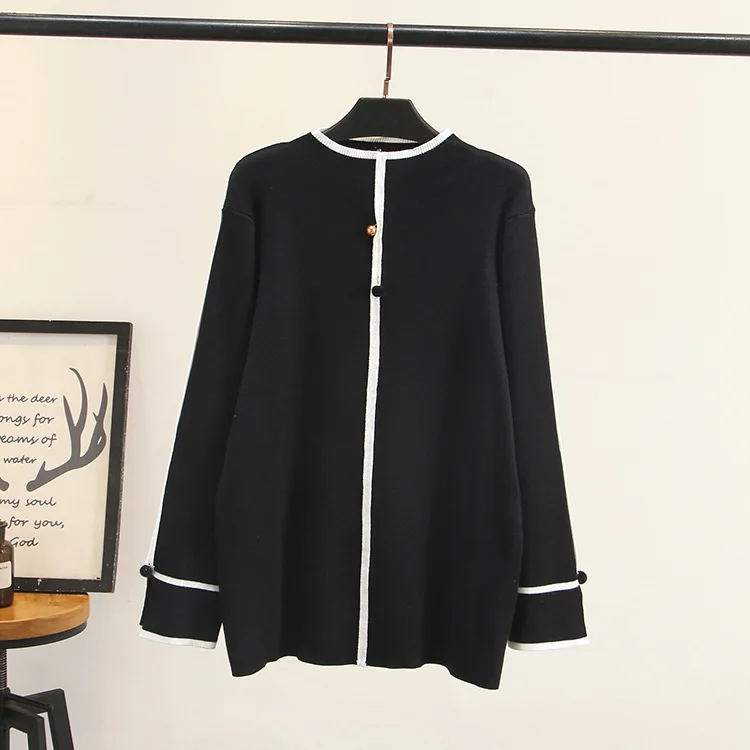 Женский свитер большого размера Новинка осени 2019 пуловер с полувысоким