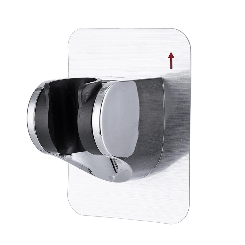 

Adjustable Chrome Polished Wall Gel Mounted Shower Head Stand Bracket Holder Hand Held Bathroom Shower Head Bathroom Fitting