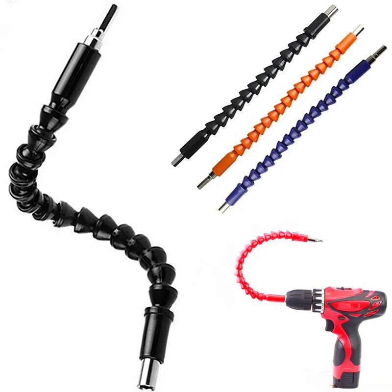

Realmote 295mm Screwdriver Bend Universal Adapter Extension Rod Drill Bit Flexible Shaft (No Drill) Dremel Accessories