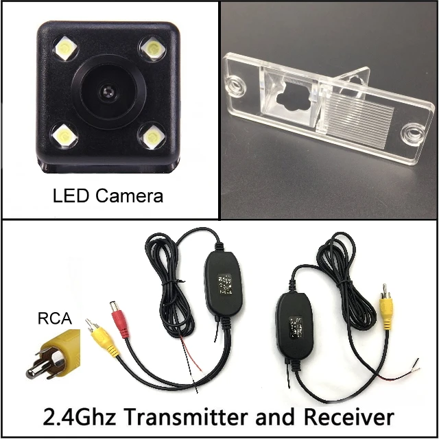 wireless n 4 LED Для Mitsubishi Lancer Lioncel V3 Cedia Virage Fuzion Zinger Автомобильная камера ночного видения trasera заднего вида резервная парковочная камера - Название цвета: wireless n 4 LED