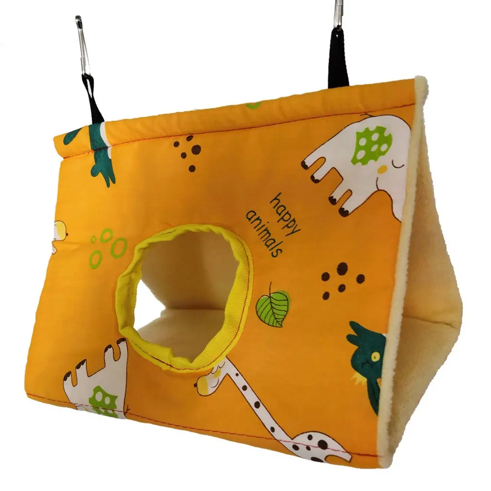 fashion plush bird hanging cave cage parrot nest hammock hanging cage warm winter birds cage bed toys hamster house free global shipping