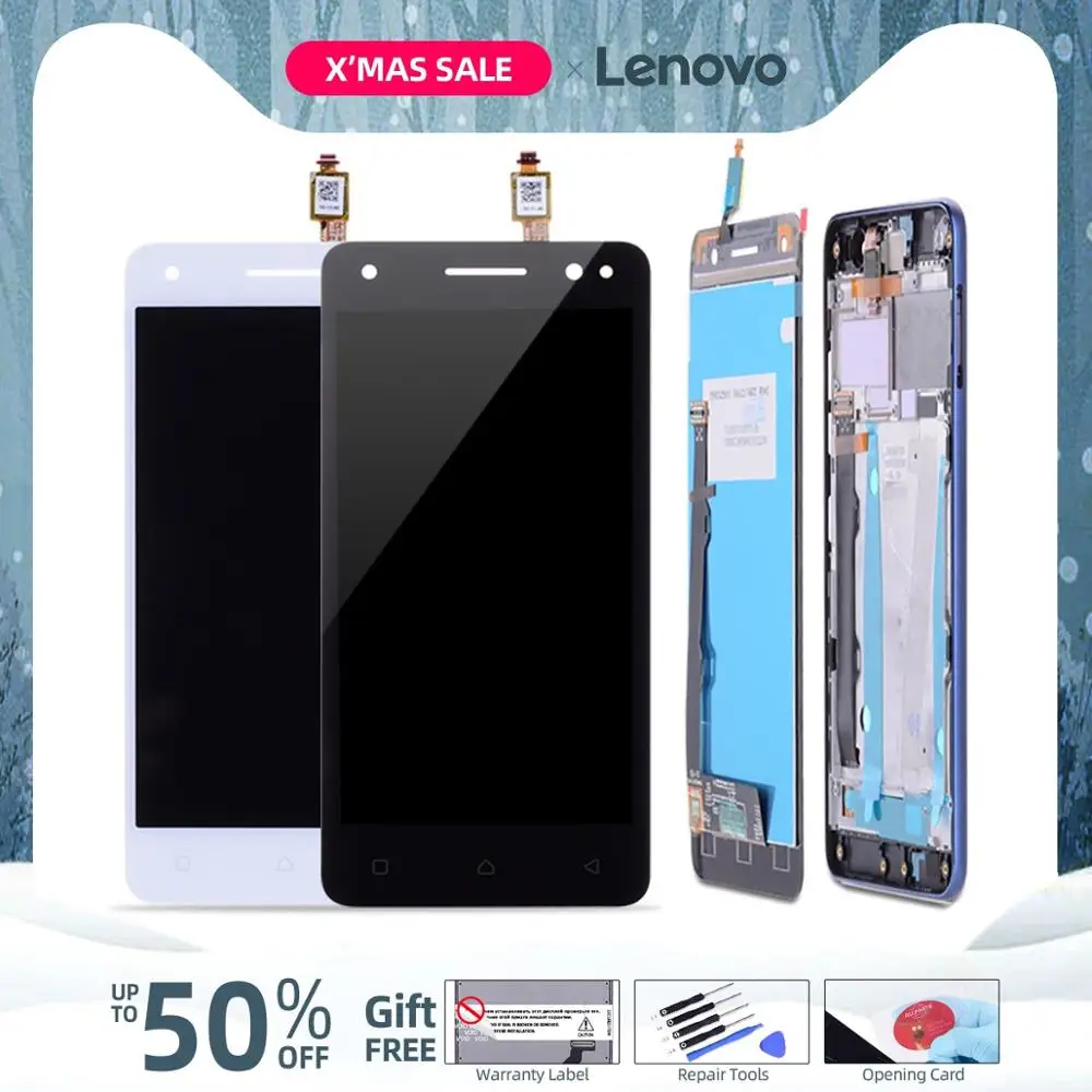 Дисплей для Lenovo Vibe S1 Lite S1LA40 LCD в сборе с тачскрином на рамке черный белый