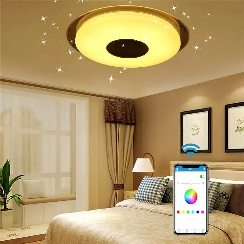 

36W LED Ceiling Light RGB Dimmable Phone APP Remote Control bluetooth Music Light Foyer kids Kitchen Bedroom Parlor Ceiling Lamp