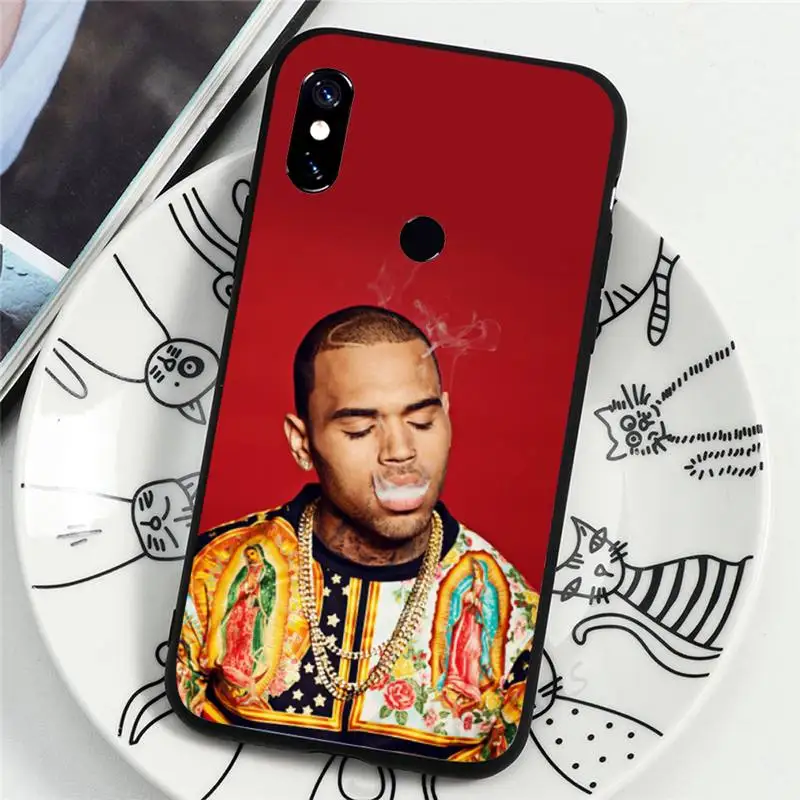 

Chris brown America singer actor Phone Case For Xiaomi Redmi note 7 8 9 t k30 max3 9 s 10 pro lite