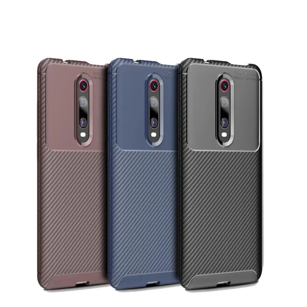

For Xiaomi Redmi K20 Pro Case Soft Silicone Carbon fiber Shockproof skin Protect Back Cover Case for xiaomi redmi K20 K20Pro