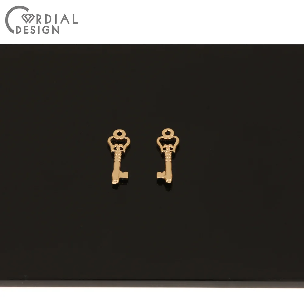 

Cordial Design 100Pcs 6*19MM Charms/Copper/Earrings Accessories/Key Shape/Hand Made/DIY Pendant/Jewelry Findings & Components