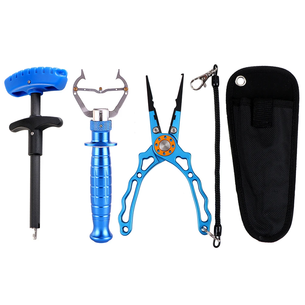 

3 PCS fishing pliers scissors wire cutter hook removal tool fish hook remover extractor stainless steel fish lip catch hook