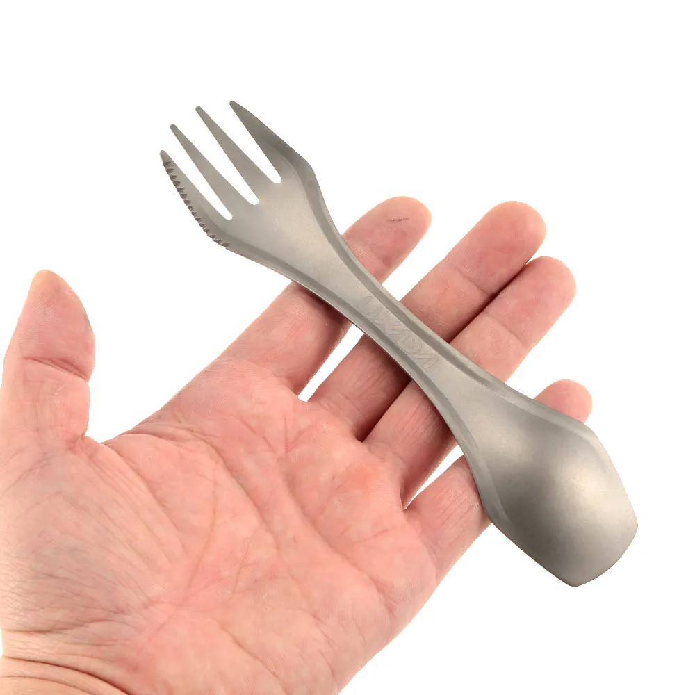 Lixada 100% Титан Spork вилка нож для кемпинга пикника Посуда Сверхлегкая Ложка Вилка